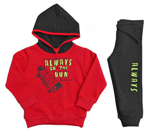 HOODED SUIT SET "Always of the Run"