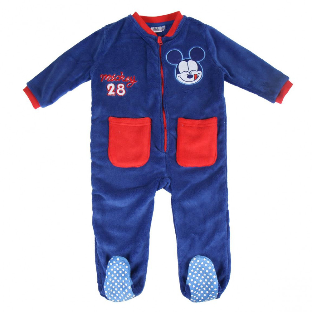 Baby Bodysuit Fleece "Mickey Mouse" navy
