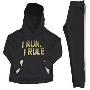 HOODED SUIT SET "I RUN"