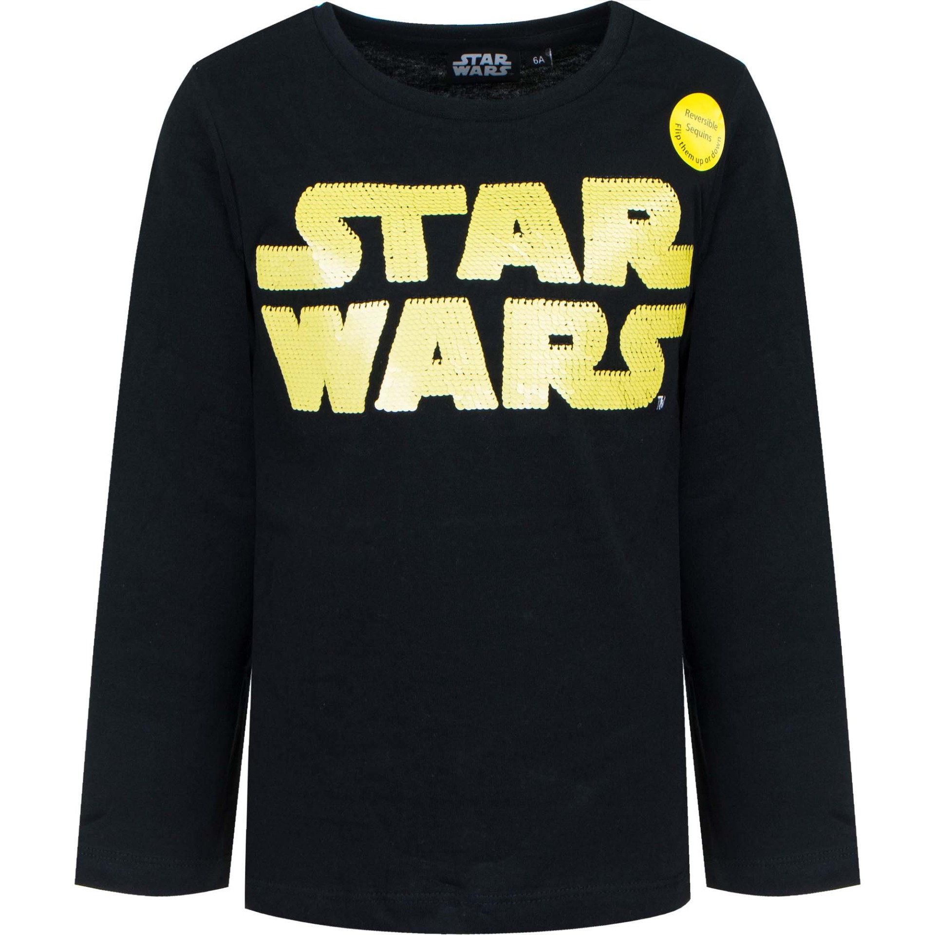 Black Sequin T-Shirt "Star Wars"