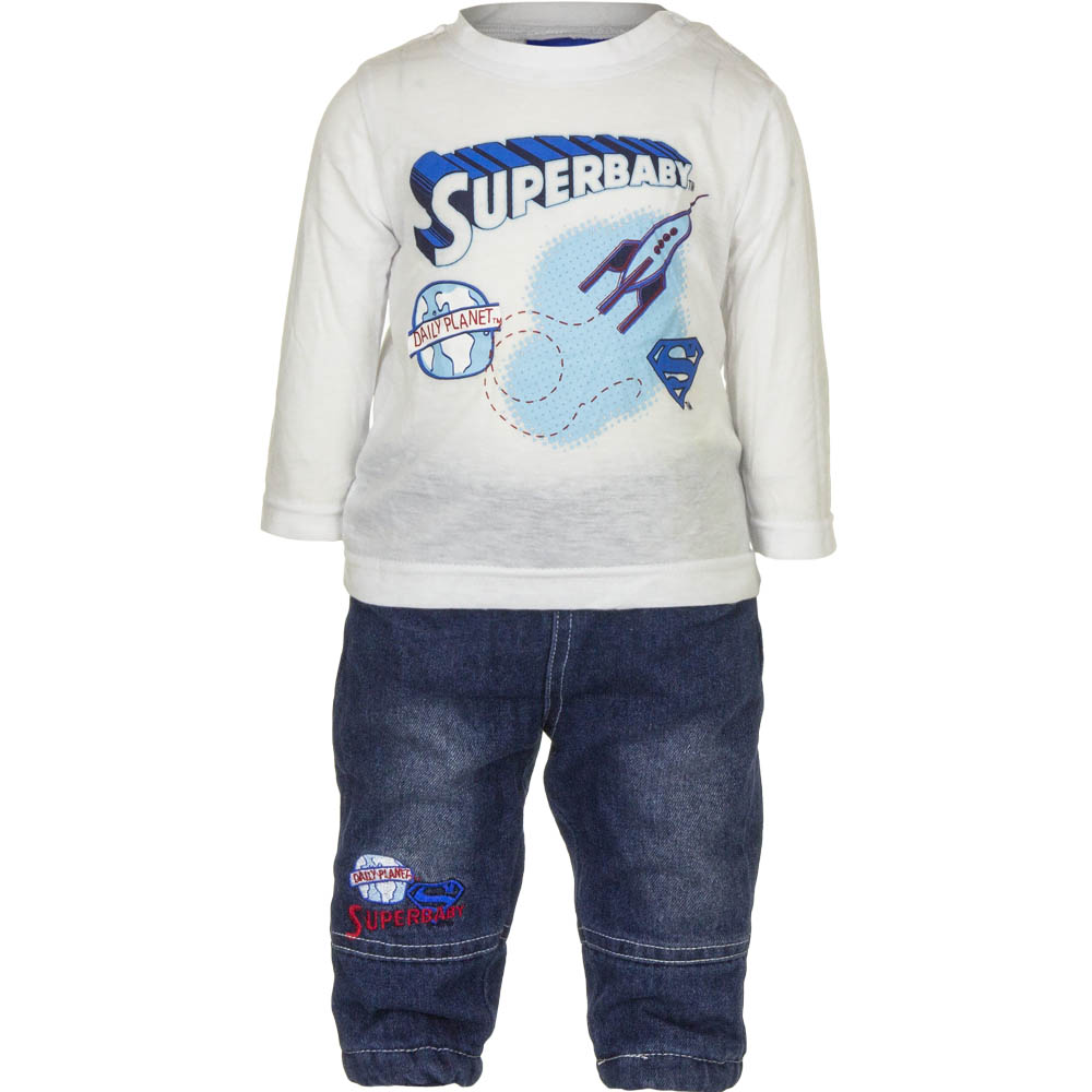Set Jacket (Blue), Pants, Blouse “Superman” (Superbaby)