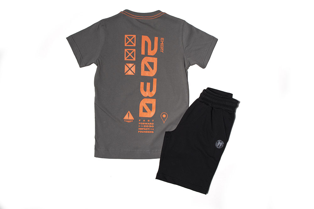 T-Shirt and Bermuda Shorts Set "Fast Forward 2030"