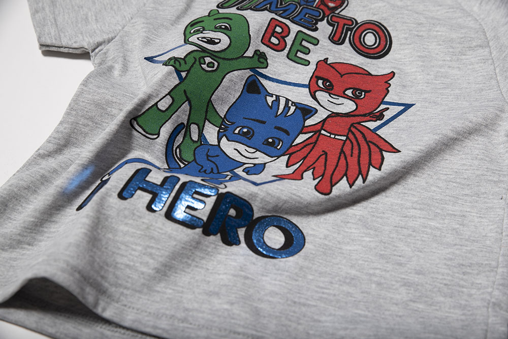 T-Shirt and Shorts Set "PJ Masks Time To Be a Hero"