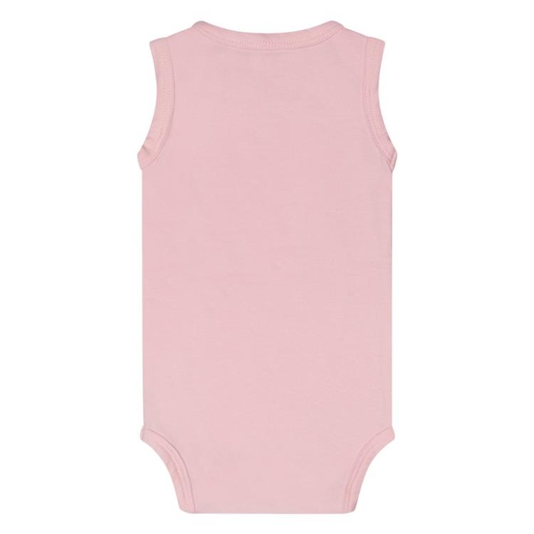 Розовое боди без рукавов