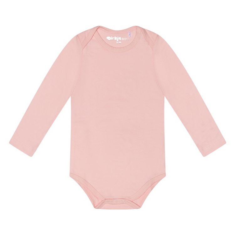 Розовое боди с длинным рукавом