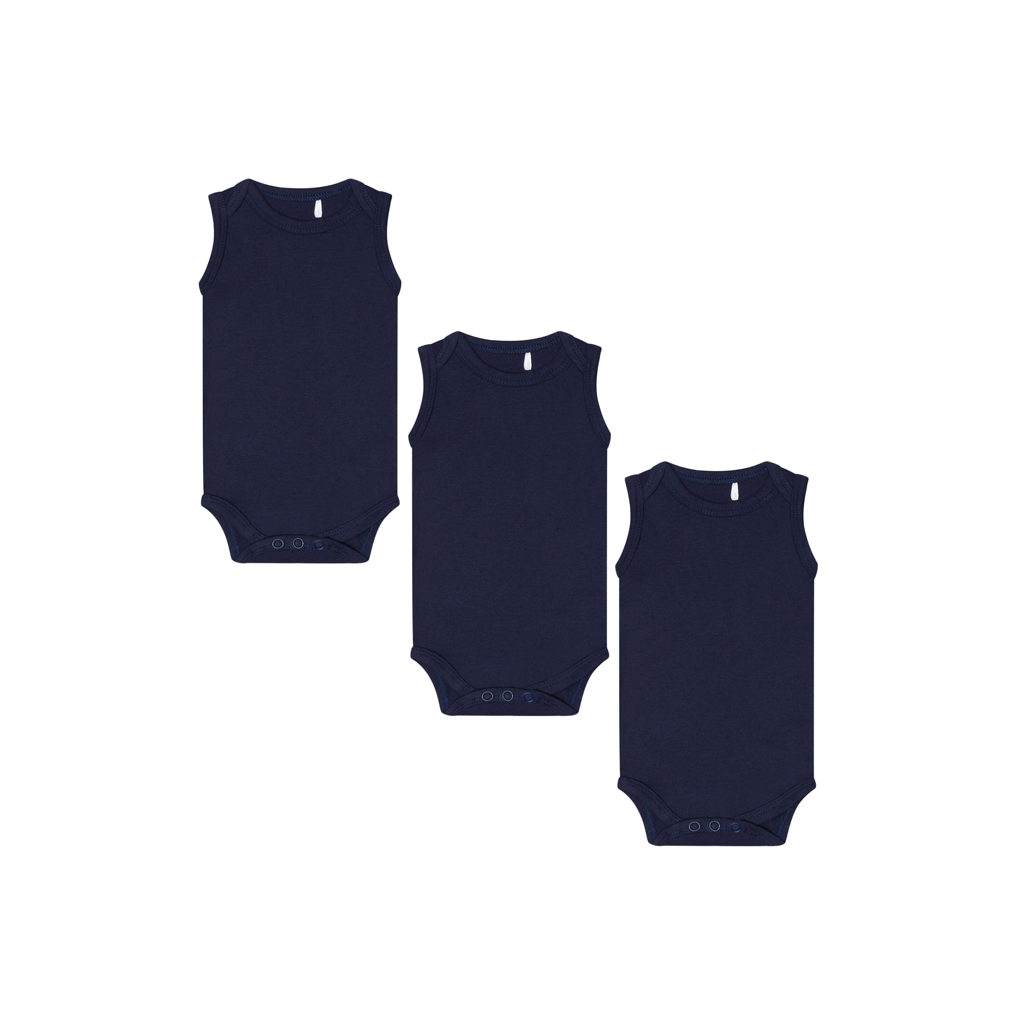 Темно-синее боди без рукавов, 3 шт.