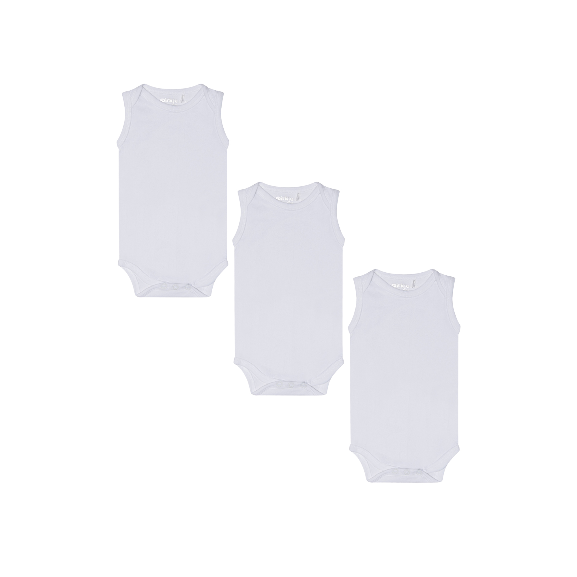 Белое боди без рукавов, 3 шт.