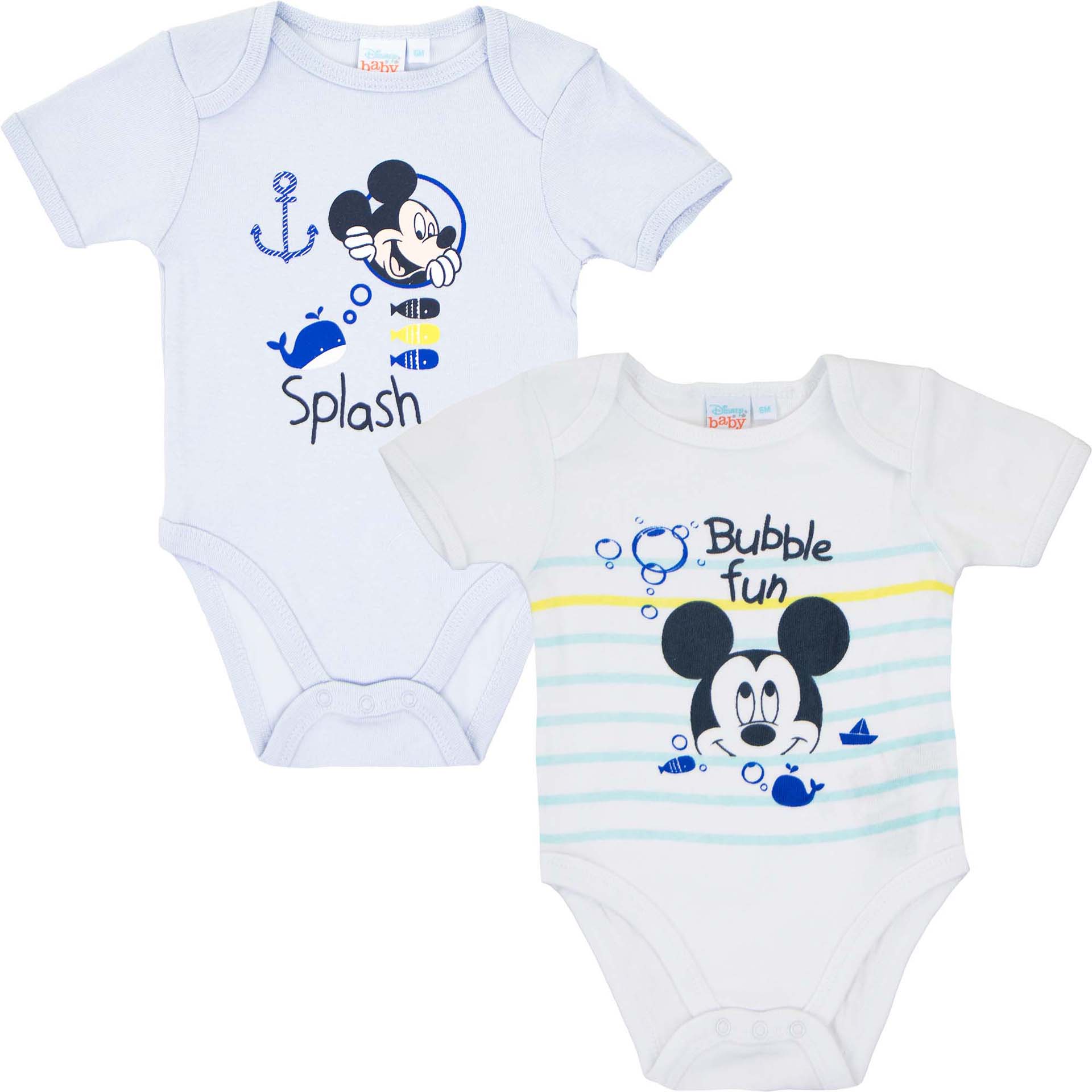 Short-sleeved bodysuit "Mickey Mouse" 2 pieces