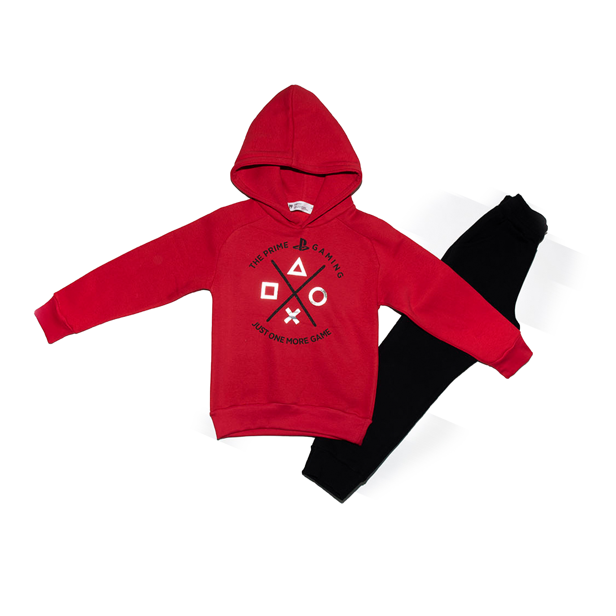 Hooded Tracksuit Set "PS" Red
