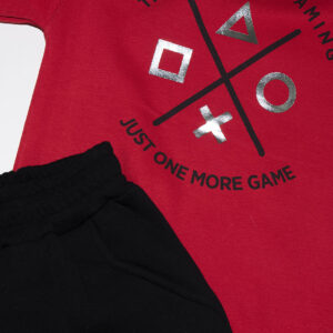 Hooded Tracksuit Set “PS” Red