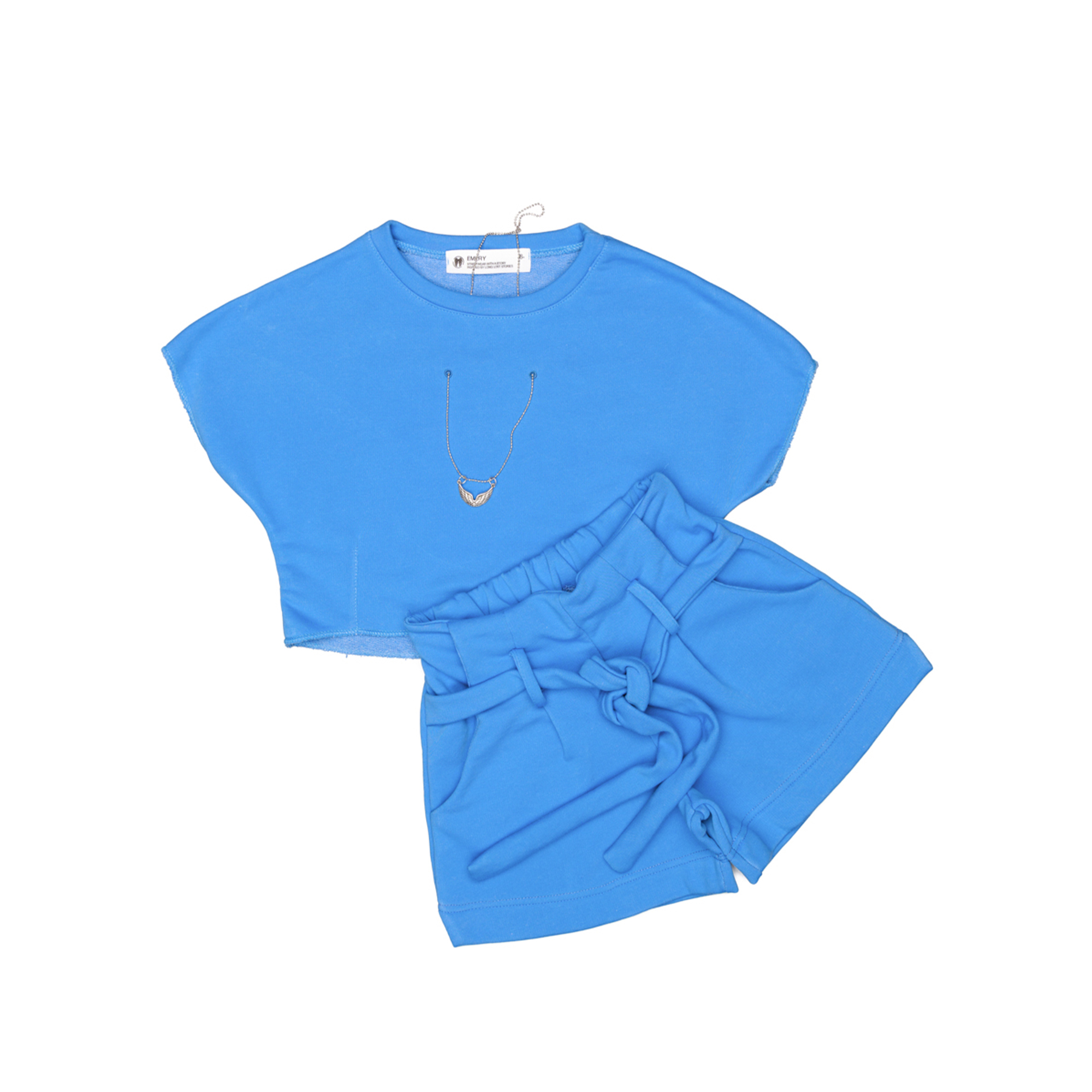 Crop Top and Shorts Set "Angels"