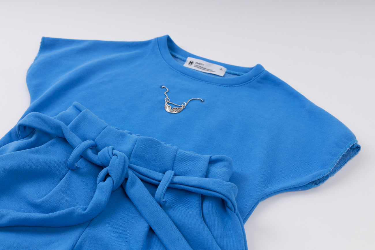 Crop Top and Shorts Set "Angels"