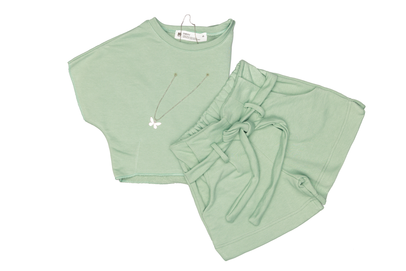 Crop Top and Shorts Set "Angels"