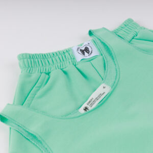 Sleeveless Crop Top and Shorts Set Mint