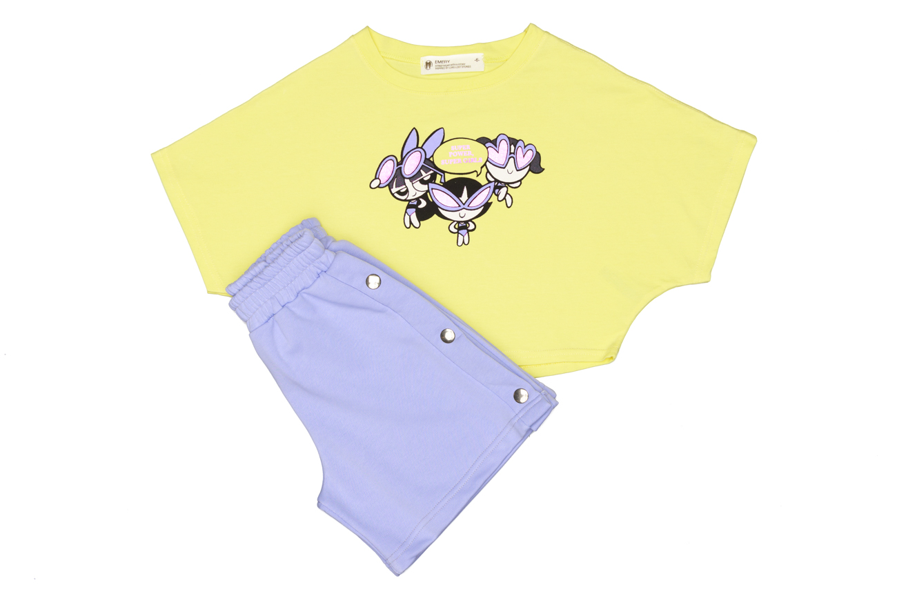 Комплект из кроп-топа и шорт "Power Girls"