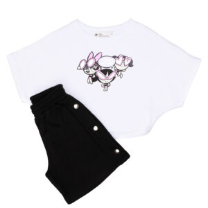 Crop Top and Shorts Set “Power Girls”