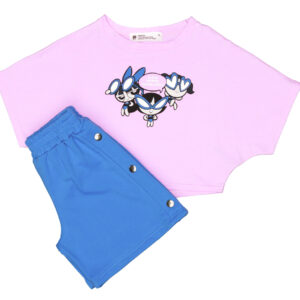 Crop Top and Shorts Set “Power Girls”