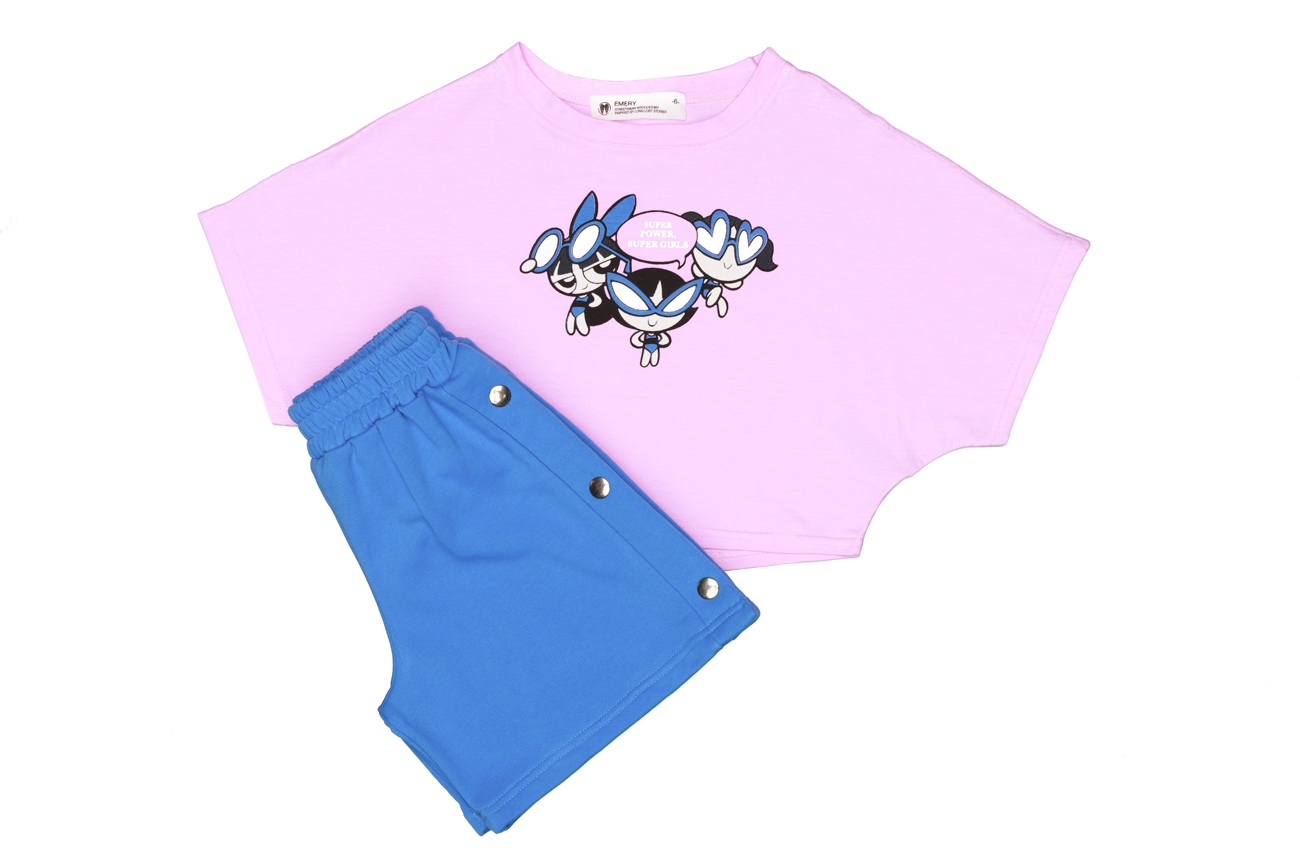 Комплект из кроп-топа и шорт "Power Girls"