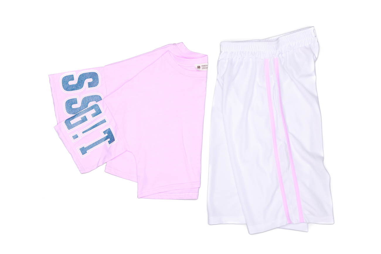 SET "Boss" T-Shirt and Bermuda Shorts Pink