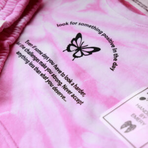 TIE DYE Crop Top και Σορτς Σετ Ροζ