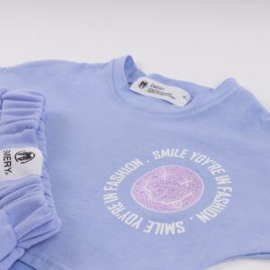 Σετ Crop Top και Σορτς Λιλά