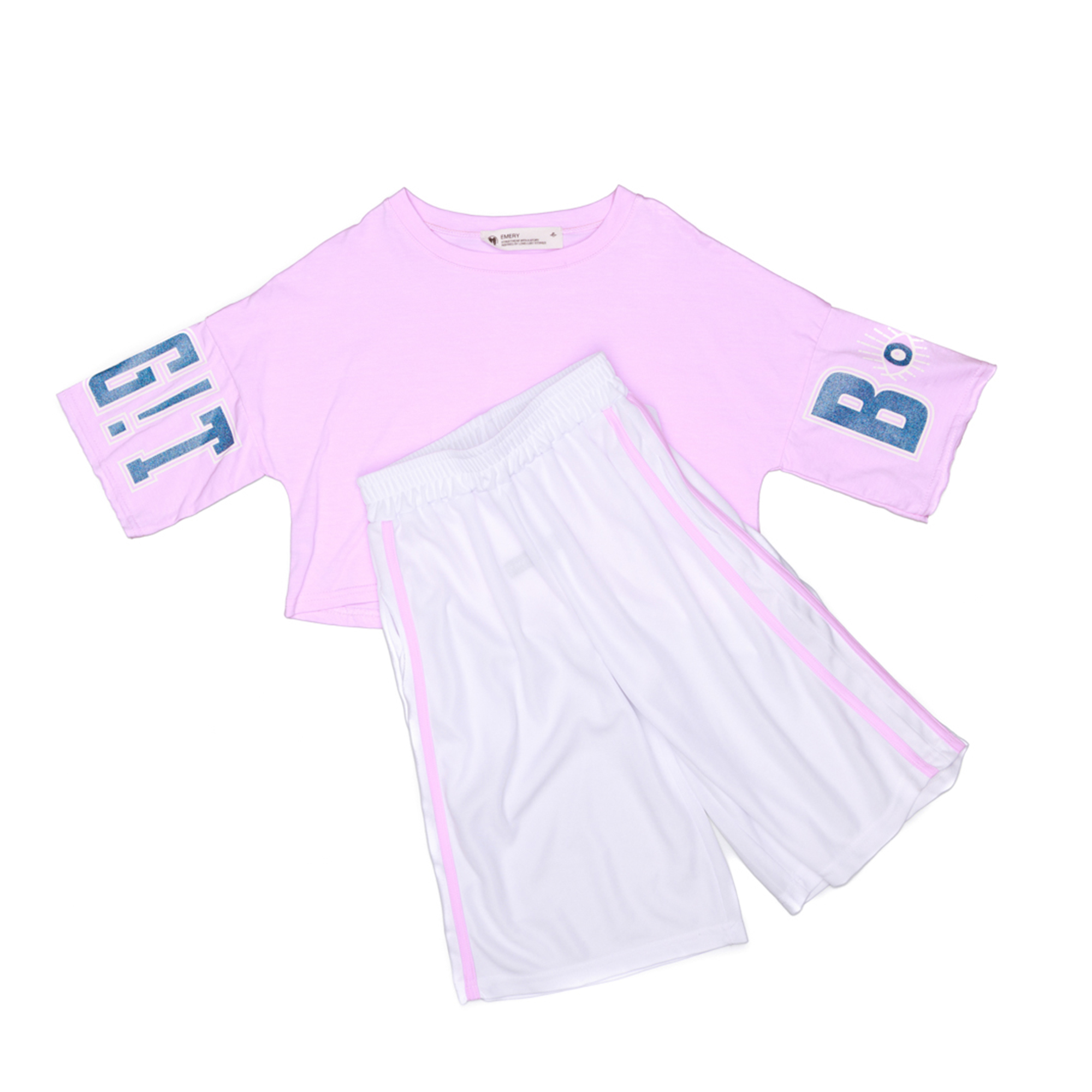 SET "Boss" T-Shirt and Bermuda Shorts Pink