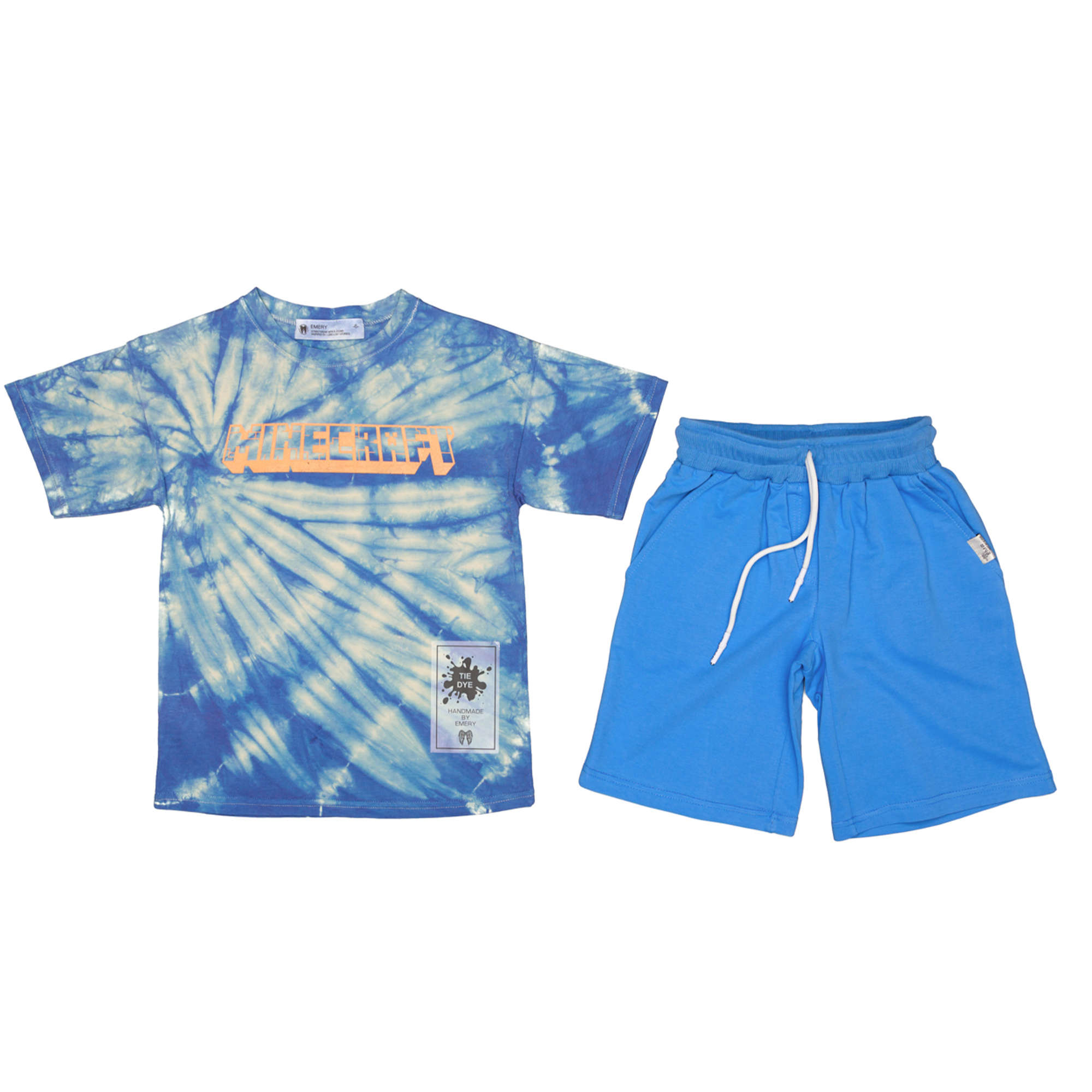 Tie-Dye T-Shirt and Bermuda Shorts Set "Minecraft"