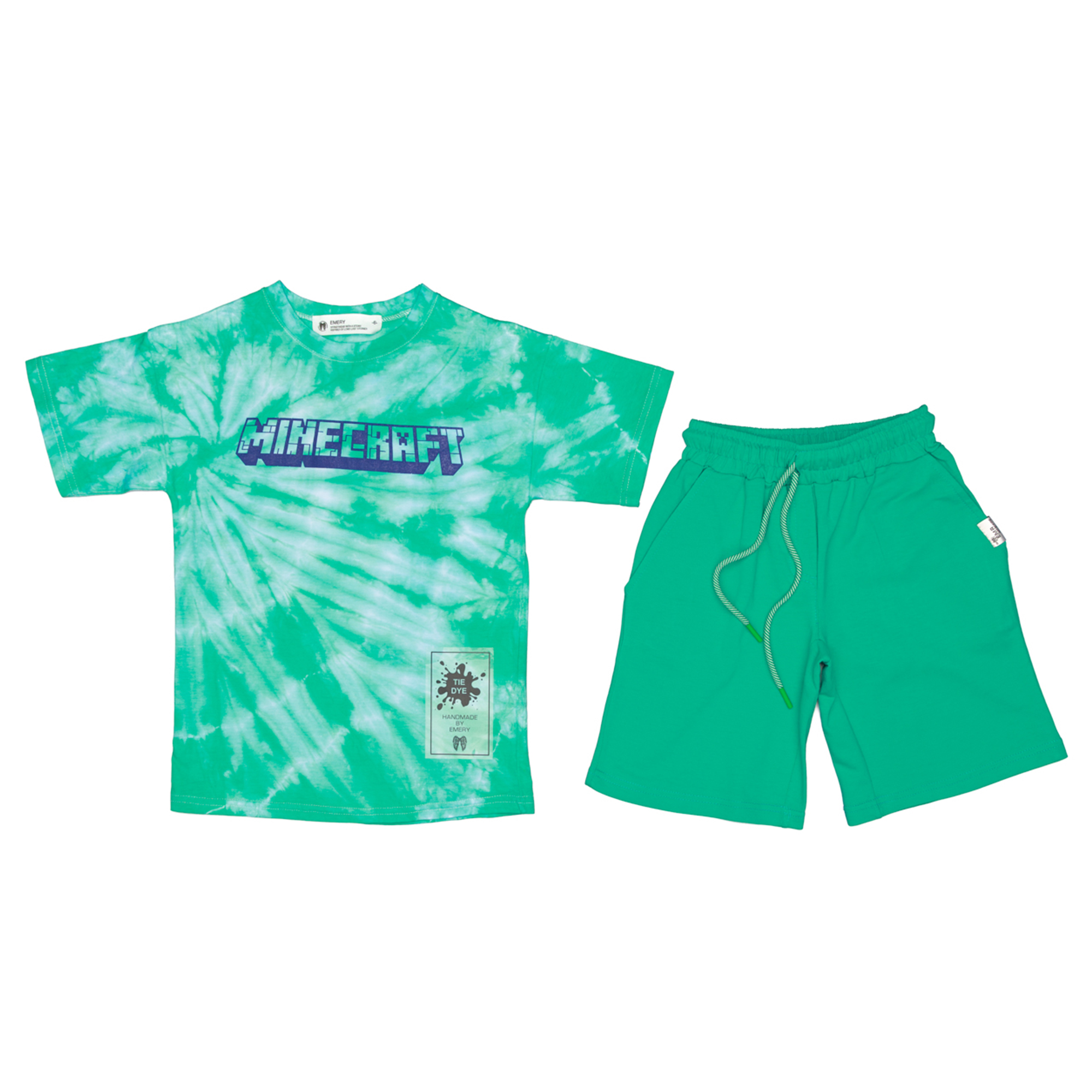 Tie-Dye T-Shirt and Bermuda Shorts Set "Minecraft"