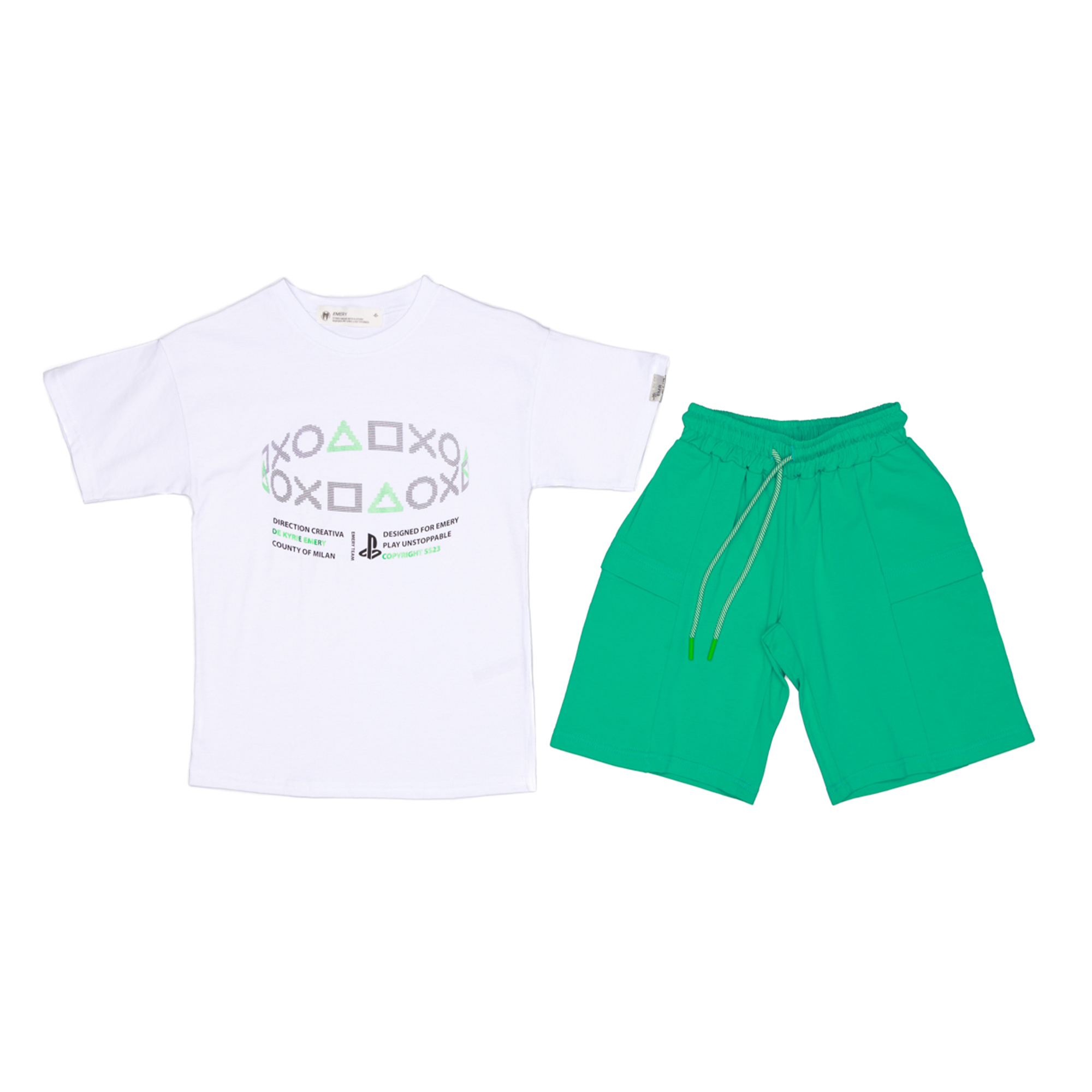 Blouse and Bermuda Shorts Set "Play Station"